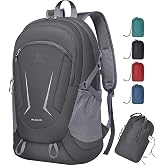 MIYCOO Ultralight Packable Backpack, 35L Water-Resistant Hiking Daypack | Travel Camping Foldable Daypack, Hiking Back Pack for Men Women, Grey