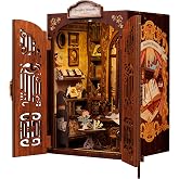 CUTEBEE Book Nook Kit, DIY Miniature House Kit for Adults, Bookshop Booknook
