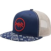 BASSDASH Flat Brim Trucker Cap Adjustable Snapback Hat Mesh Back for Men Women