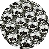 YHYPOCI 40pcs Silver Plated Round Beads for Craft 20mm Smooth Round Ball Spacer Beads for Jewelry Making DIY Necklaces Bracelets Earrings Decoration