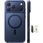 TORRAS for iPhone 17 Pro Case, Camera Control, Fit for MagSafe, Military-Grade Protection, Magnetic Slim Translucent Anti-Fingerprint Phone Case for iPhone 17 Pro 6.3", Deep Blue