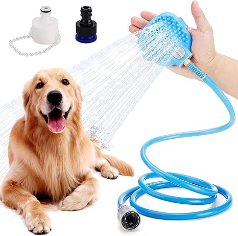 Lurico Outil De Toilettage Pour Animaux Gant De Toilettage Massage Pour Chien Chat Brosse De Nettoyage Bain Pour Animaux Peigne Avec Tuyau De 8 Pieds