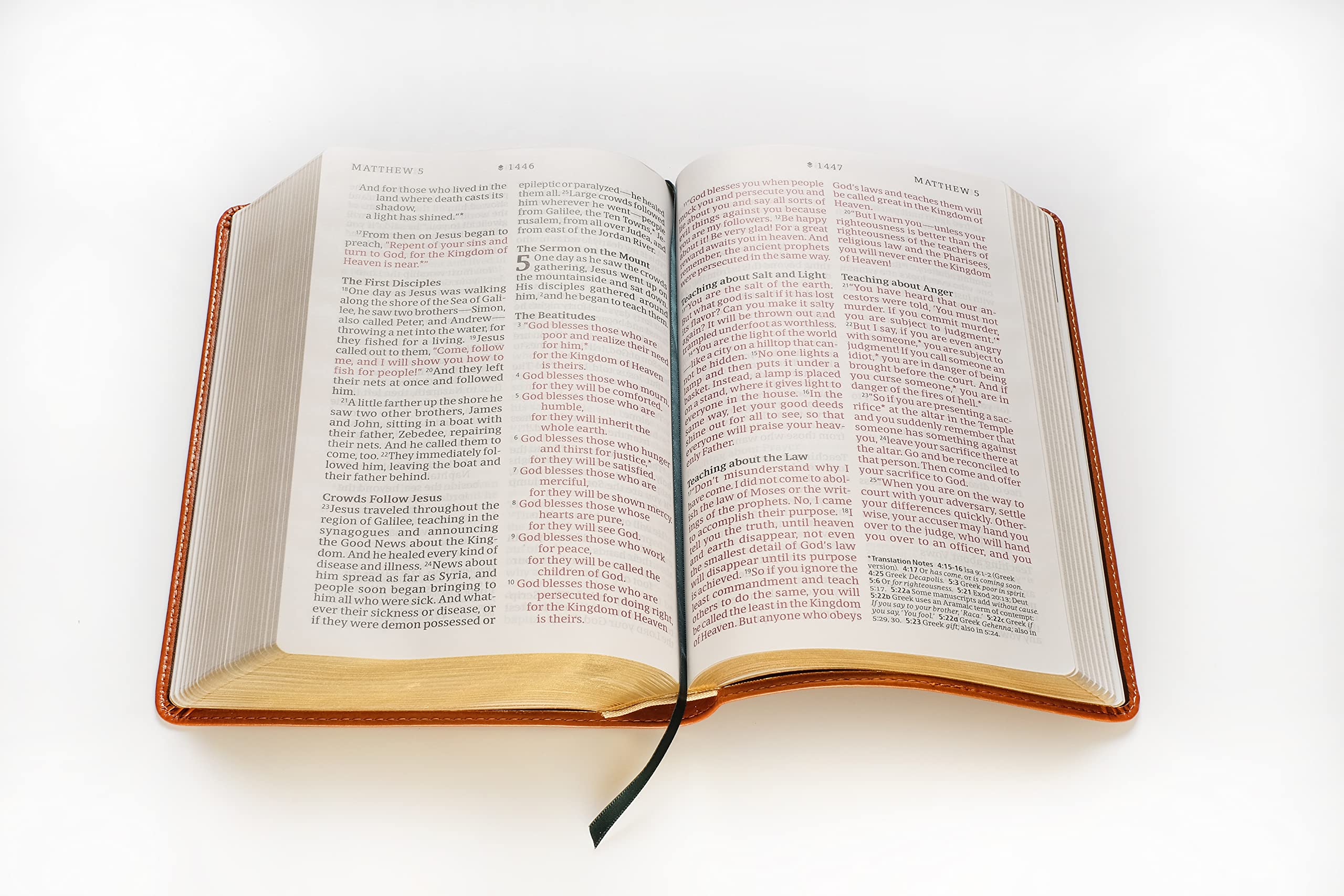 NLT Personal Size Giant Print Bible, Filament-Enabled Edition (LeatherLike, Classic Tan, Red Letter): DaySpring Signature Collection