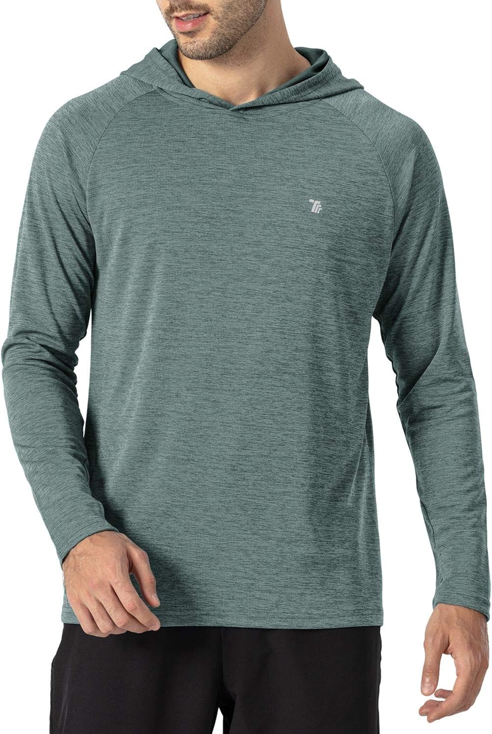 Rdruko Men's Active Gym Muscle Bodybuilding Long Sleeve Hoodies Workout Running Hooded Sweatshirts: Clothing
