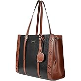 BOSTANTEN Laptop Bag for Women 15.6 inch Computer Leather Briefcase Vintage Work Tote Handbag