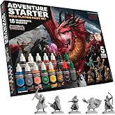 The Army Painter, GameMaster Adventure Starter Set, 15 x 18 ml | 15 x 18ml Warpaints Fanatic Acrylic paints, incl. a Brush-On Primer, 5 FREE Miniatures &amp; 1 Brush - For Warhammer &amp; Dnd