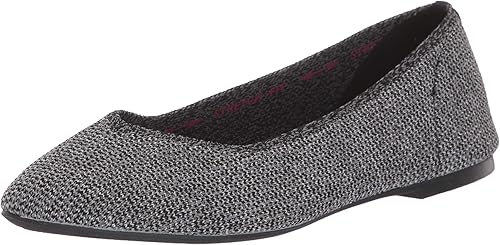 Skechers Womens Cleo Heathered Engineered Knit Skimmer Ballet Flat