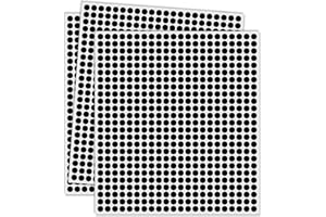 Ouzoustate 1/4" Black Dot Stickers 2750 PCS Small Round Circle Stickers Tiny Mini Little Colored Coding Labels