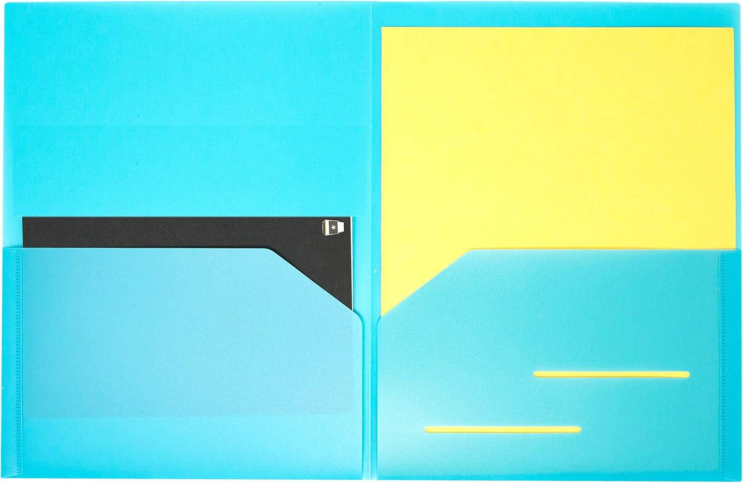 Youngever 6 Pack Plastic Pocket Folders - Heavy Duty Plastic 2 Pocket Folder, in 6 Colors : Office Products