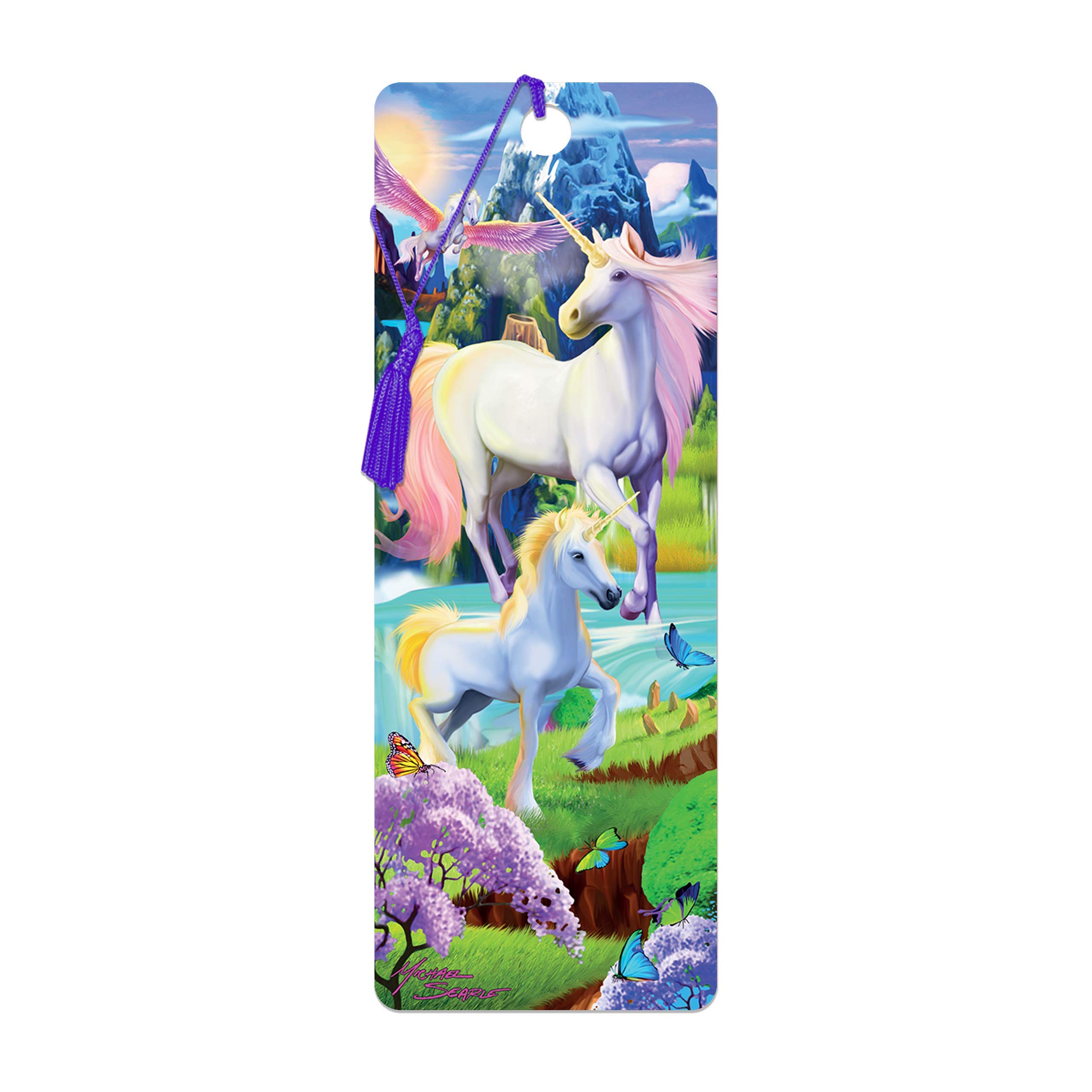 3D LiveLife Bookmark - Unicorn Bliss from Deluxebase. A Unicorn Bookmark with lenticular 3D Artwork Licensed from Renowned Artist Michael Searle