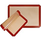 STATINT Silicone Baking Mat Non-Stick, Set of 2 Half Sheet Heat Resistant Liner | Cookies, Meats, Vegetables, Pastries | Reus