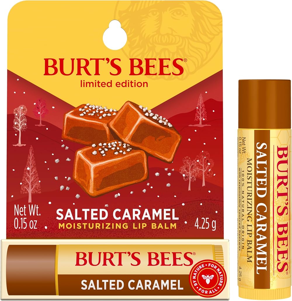 Burt's Bees Salted Caramel Lip Balm 4.25g Limited Edition Christmas Flavor