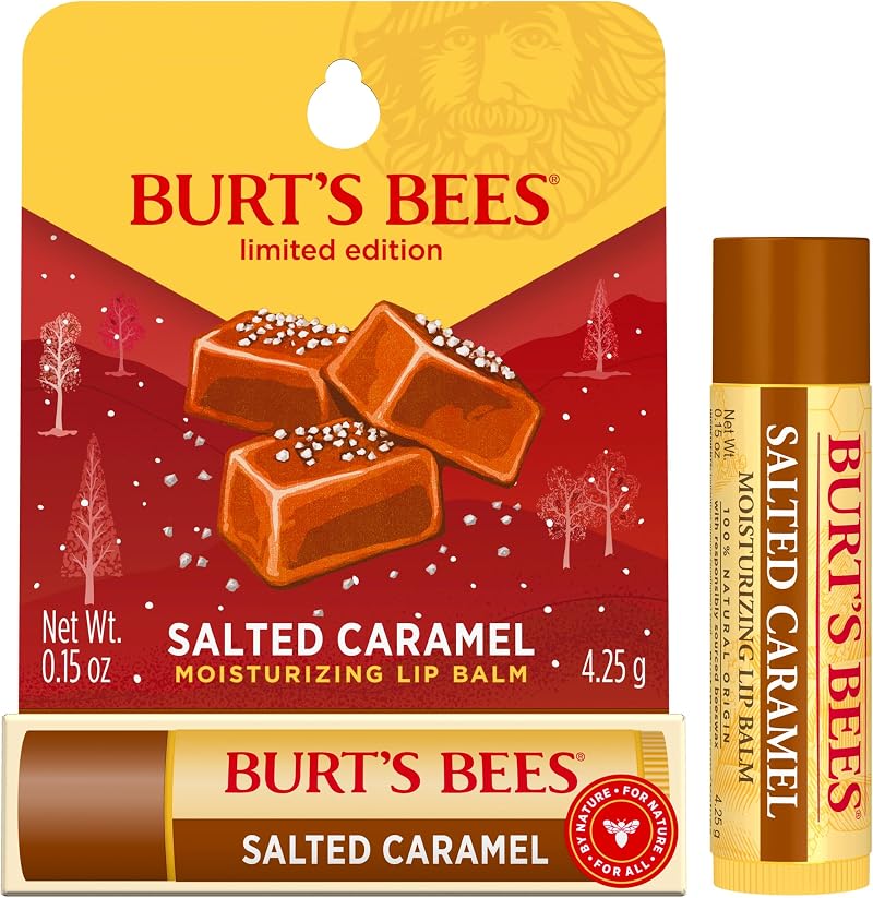Burt's Bees Salted Caramel Lip Balm 4.25g Limited Edition Christmas Flavor