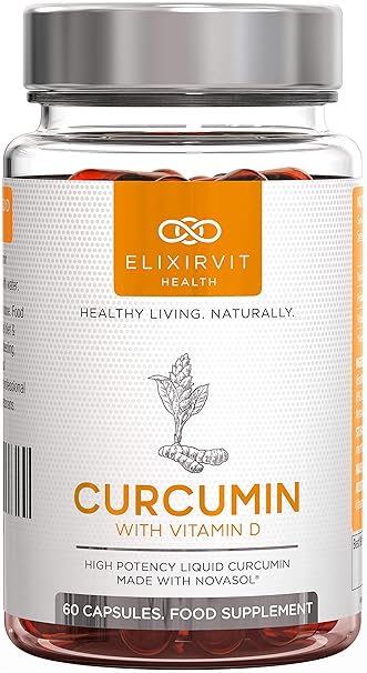 Elixirvit Mizell Curcumin mit Vitamin D – 185x höhere Bioverfügbarkeit als Standard Kurkuma/Curcumin – sofortige Resorption, 