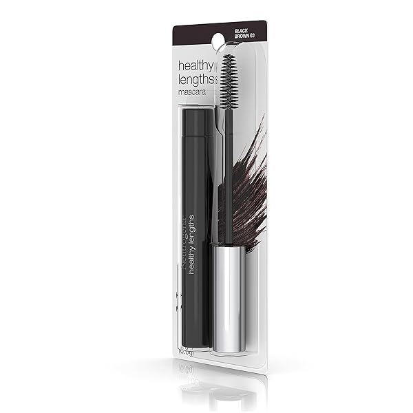 NEUTROGENA HEALTHY LENGTHS MASCARA FOR STRONGER, LONGER LASHES, CLUMP-, SMUDGE- AND FLAKE-FREE MASCARA WITH OLIVE OIL, VITAMIN E AND RICE PROTEIN, BLACK/BROWN 03,.21 OZ