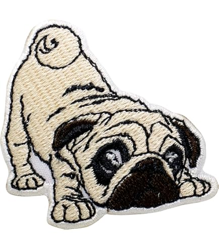 Pocket Dog Patch Animal Pet 3d Embroidery Patches Clothes Fabric Stickers Iron O