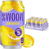 Swoon Classic Sugar Free Lemonade - Low Carb, Keto &amp; Paleo-Friendly, Gluten-free Vitamin C Drink - Made with 100% Natural Lemon Juice Concentrate &amp; Sweetened by Monk Fruit, 12 Fl oz (Pack of 12)