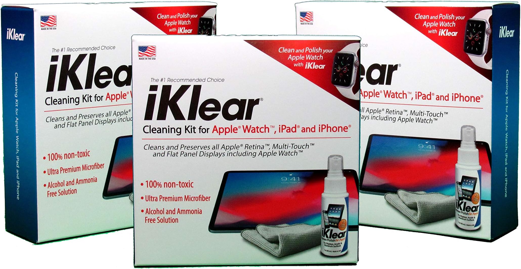 iKleariPad Cleaning Kit - 3 Pack Made in The USA
