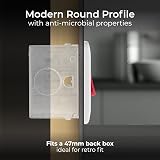 BG Electrical Cooker Control Switch Unit 45A Nexus 800 White Round Edge view 3