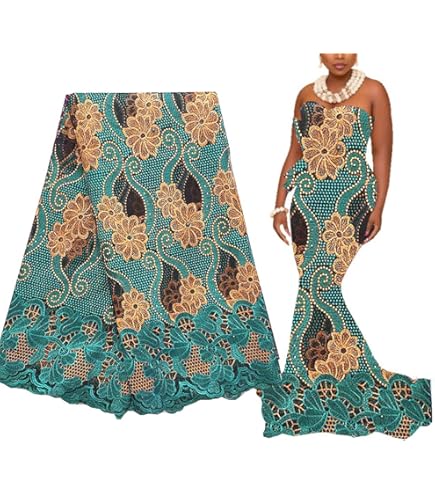 Amazon.com: WorthSJLH African Lace Fabric 2019 Cord Nigerian Lace Fabric  Wedding French Tulle Net Lace Fabric for Dresses J842 (Gold) : Arts, Crafts  & Sewing