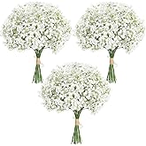 LELEE 30 PCS Baby's Breath Artificial Flowers - White Small Babys Breath Flowers - Real Touch Fake Gypsophila Bouquets for Wedding Decor, Party Arrangements, Home Decoration, DIY Crafts
