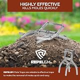 REPELEM Claw Mole Trap Reusable Large Pack of 3 Rust-Free Garden Deterrent view 4