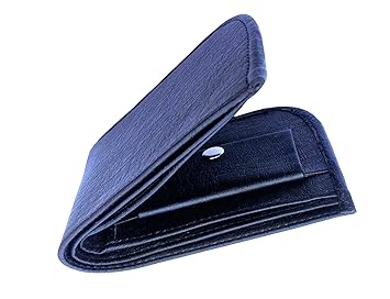 friends & company Pure Leather Black Curve Men Slim Wallet with Card Holder and Coin Pocket