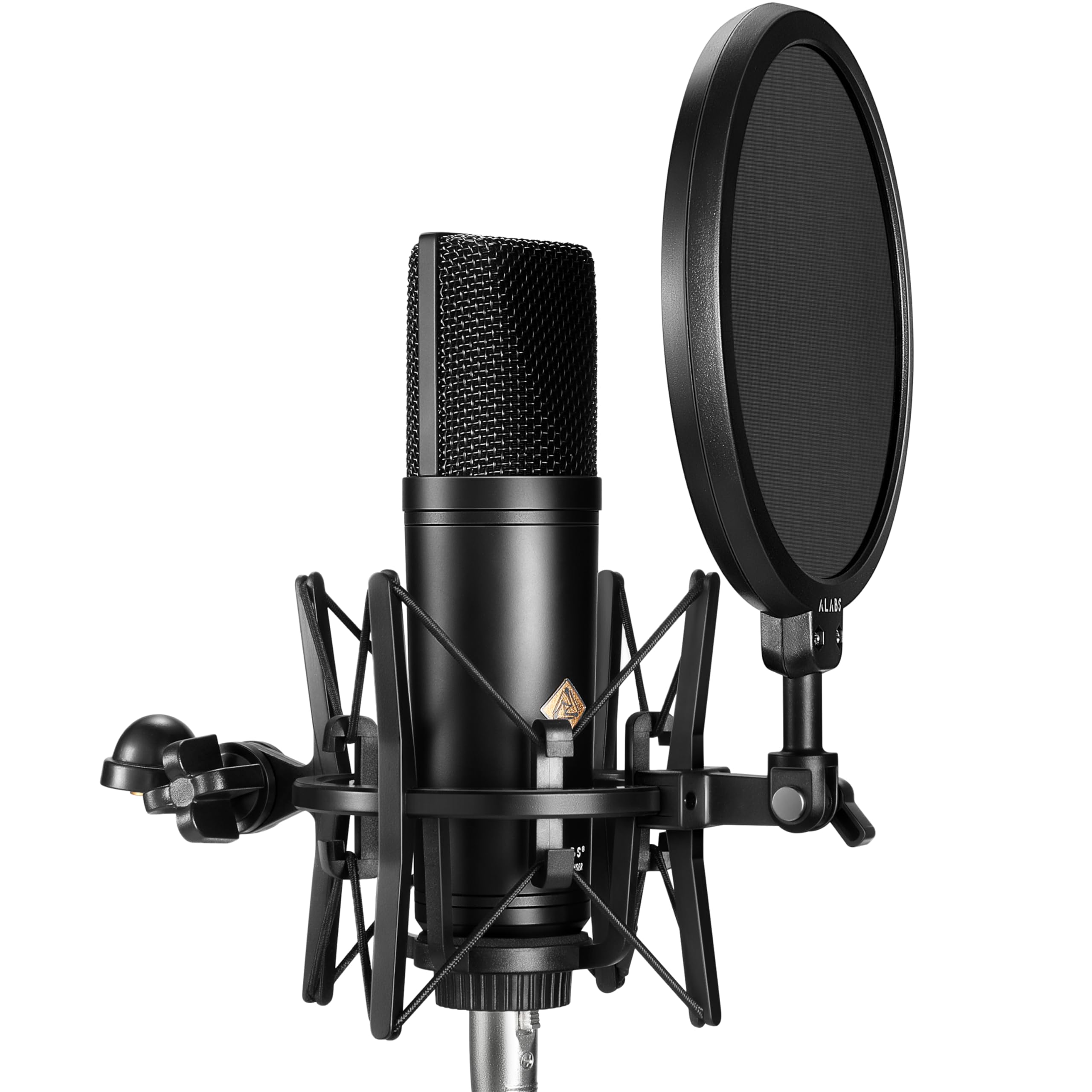 Photo 1 of ALABS XLR Podcast Microphone - Professional Condenser Studio Mic with 25mm Large Diaphragm, Shock Mount, Pop Filter for Streaming, Podcasting, Vocals, and Recording AC88