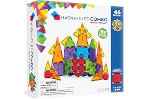MAGNA-TILES® Combo 46-Piece Magnetic Construction Set, The Original Magnetic Building Brand