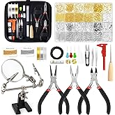 EUIQUE Jewelry Making Supplies Kits Repair Tools for Adults with Pliers, Wires, Necklace Chains, Findings and Helping Hands