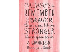 Always Remember You are Braver than you believe - Stronger than you seem & Smarter thank you think: Inspirational Journal - N