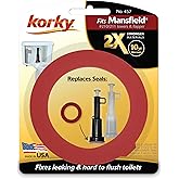 Korky 457 2X Long Life Seal Fits Mansfield 210 and 211 Fixes Leaking Tower Style Valves and Hard-to-Flush Toilets-Easy to Ins