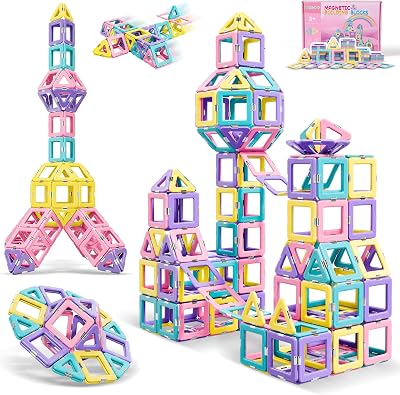 COOLJOY Magnetic Building Blocks 40pc Kids STEM Toys 3 4 5 6 Years Gift