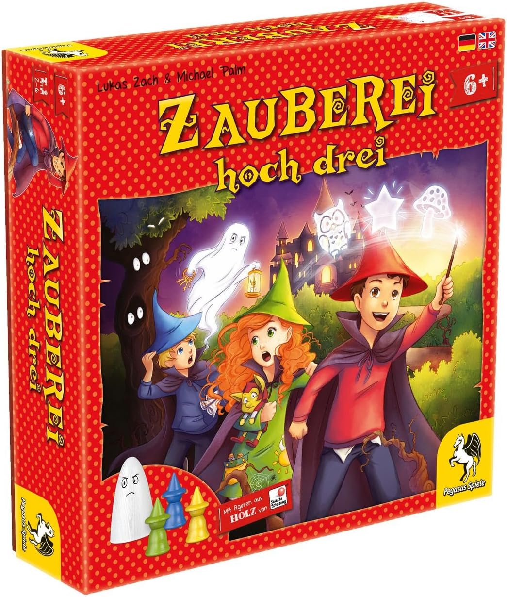 Pegasus Spiele 66013G Zauberei Hoch Drei *Empfohlen Kinderspiel 2017*" Board Game, Multi-colour, Medium