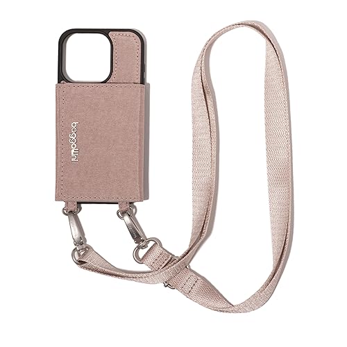 Baggallini On The Go iPhone Card Case Crossbody - Lightweight iPhone Case Designed for iPhone 13, iPhone 14, iPhone 15 and iPhone 15 Pro