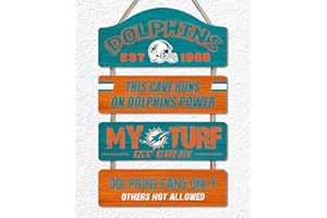 Romawall Fan Cave Sign Banner Orange Green Design Man Cave Hanging Wall Sign Decor Sport Gift for Men