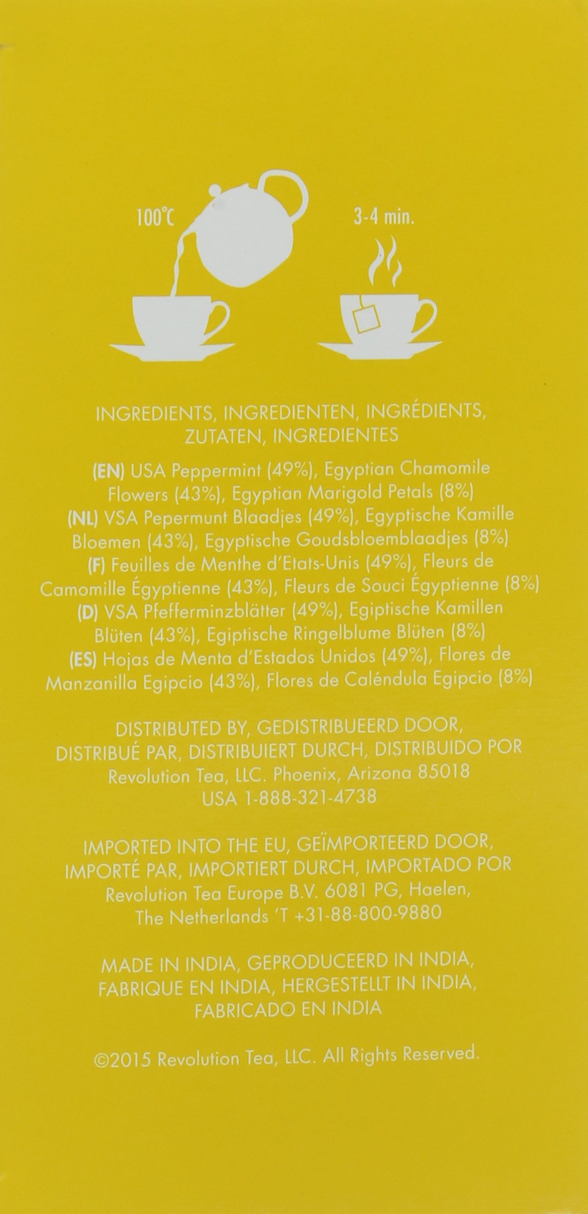 Revolution Tea Golden Chamomile Herbal Tea Premium Full Leaf