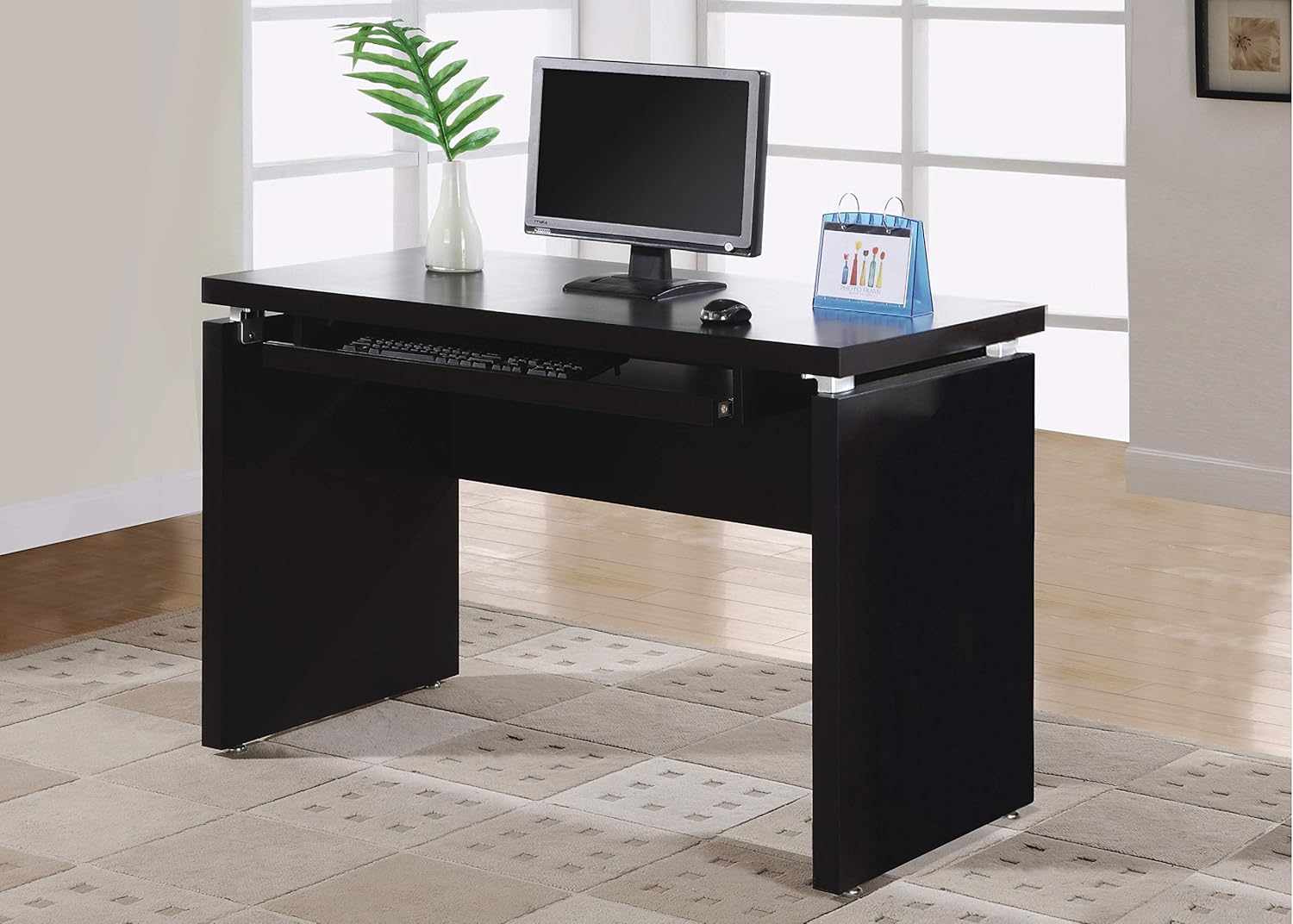 Monarch Specialties Length Computer Desk, 48Inch, Cappuccino Amazon