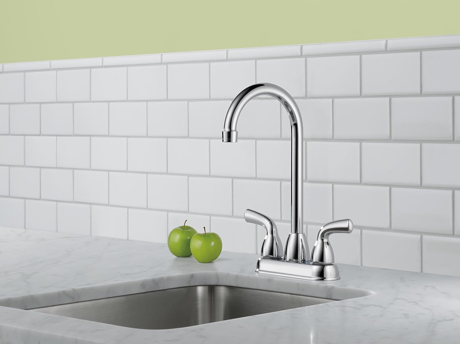Delta Foundations B28910LF Bar Prep Faucet, Chrome - Touch On Kitchen Sink Faucets - 