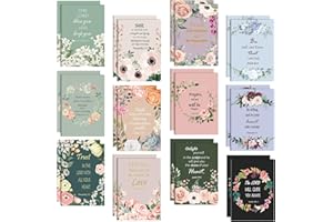 BESARME 24 Pack Faith Prayer Journal, Devotionals Gifts for Women Small Pocket Notebook Bible Inspirational Notebooks Office School Supplies