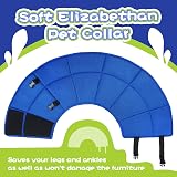 Kuoser Dog Cone Collar Soft Protective Recovery Neck Shield Blue M 28-36cm view 7