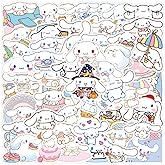 50pcs Cartoon Cinnamoroll Stickers for Kids, Vinyl Waterproof Cinnamoroll Decal for Water Bottle Laptop Toy Sticker for DIY Decorate Bumper Phone Hard Hat Kids Teens Gifts