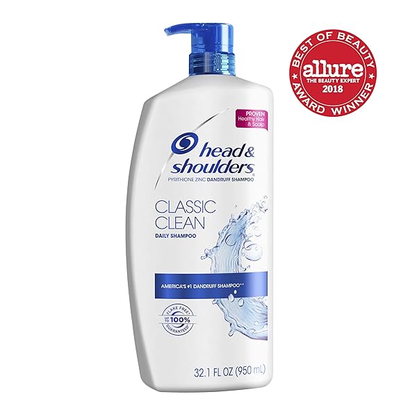 HEAD AND SHOULDERS CLASSIC CLEAN DAILY-USE ANTI-DANDRUFF PARABEN FREE SHAMPOO, 32.1 FL OZ