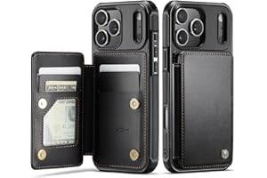 Vinich for iPhone 17 Pro Wallet Case with Card Holder, RFID Blocking Credit Slots Kickstand Shockproof Phone Cover Fit for iPhone 17 Pro 6.3" Black