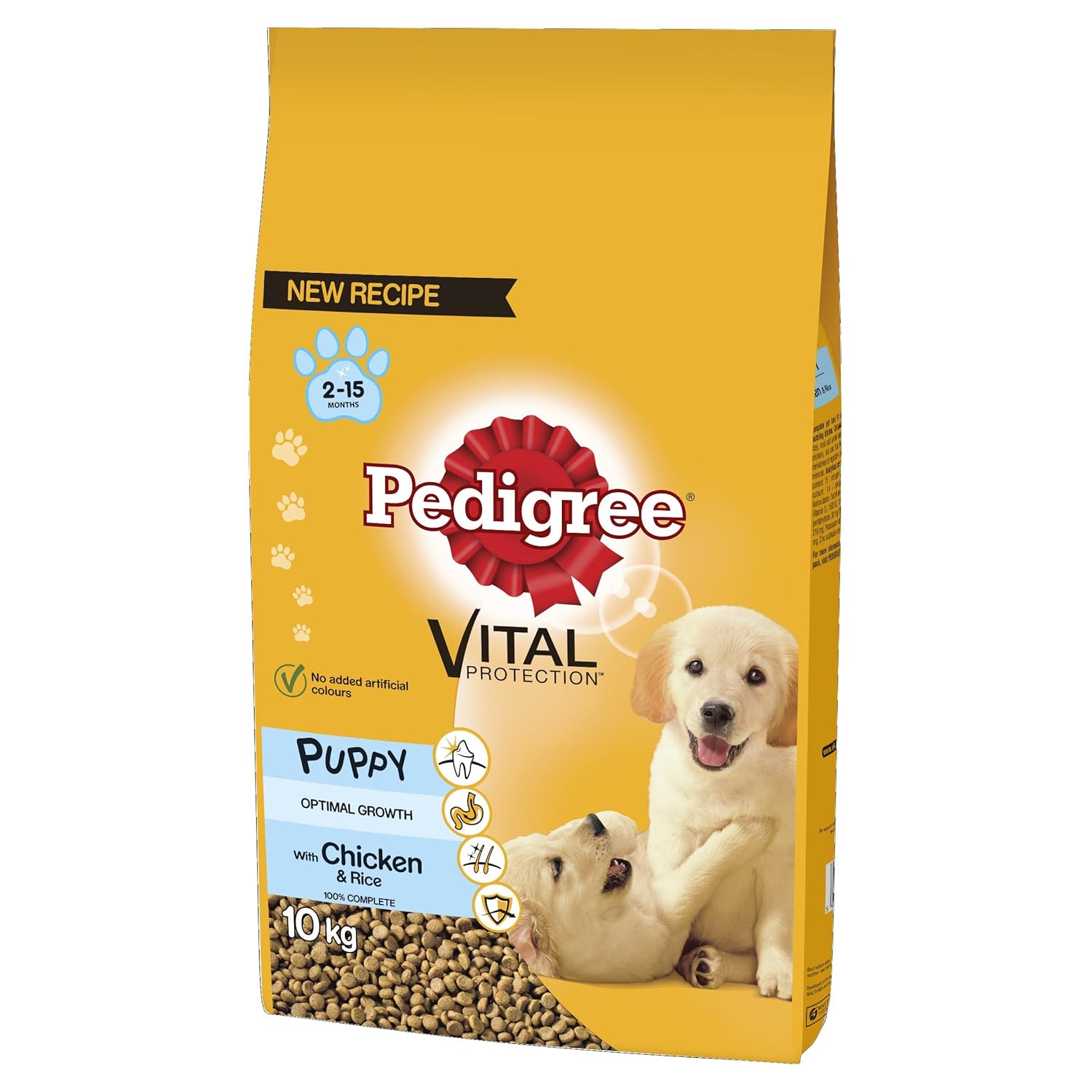 Pedigree Puppy Medium Dog Dry Food with Chicken and Rice, 10 kg Amazon