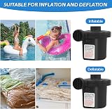 Jsdoin Electric Pump 3 Nozzles AC 240V/DC 12V 50W for Inflatables view 6