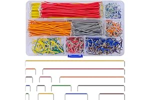 EMGTMS Y&Z 840 Pcs Breadboard Jumper Wires Kit, 14 Lengths Solderless Flexible Connecting Cables, Pre-Stripped & Pre-Formed Right Angles, for Arduino, DIY Electronic Projects, PCB Circuit Boards