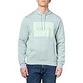 HUGO mens Regular Fit Square Logo Hooded Jersey Sweatshirt
