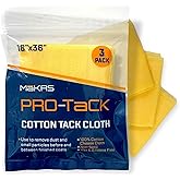MāKRS 18" x 36" Pro-Tack Tack Cloth, 3-Pack Wood Prep Cloths, Remove and Trap Dust Particles, 100% Cotton, Staining, Varnishing, and Painting, Gentle on Surfaces