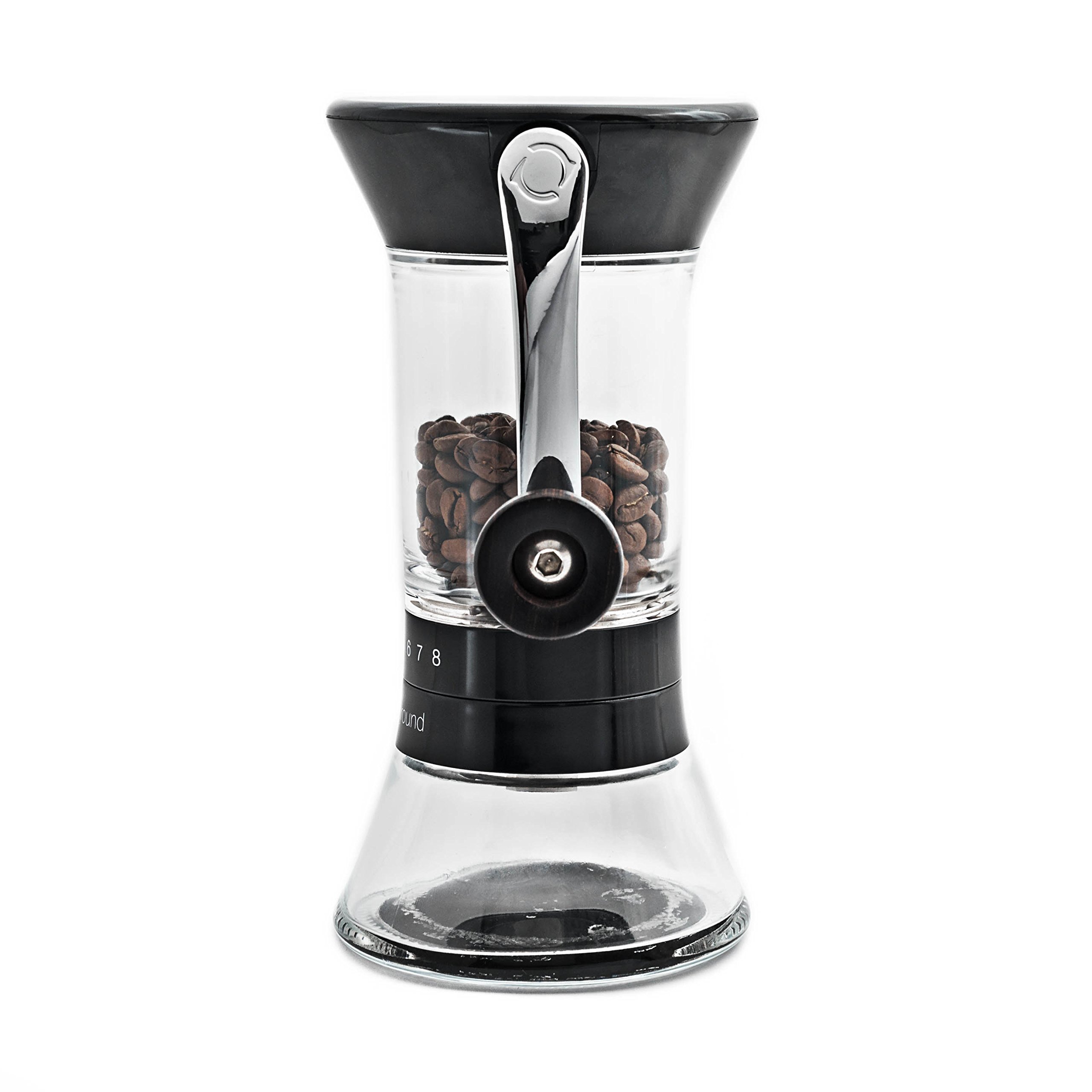 Handground Precision Coffee Grinder Manual Ceramic Burr Mill Black